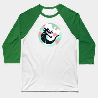 Flower Dragon Baseball T-Shirt